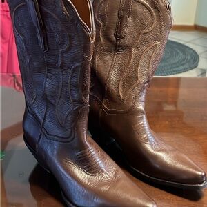 Ladies Dan Post Brown Western Boots Size 10 - Like New